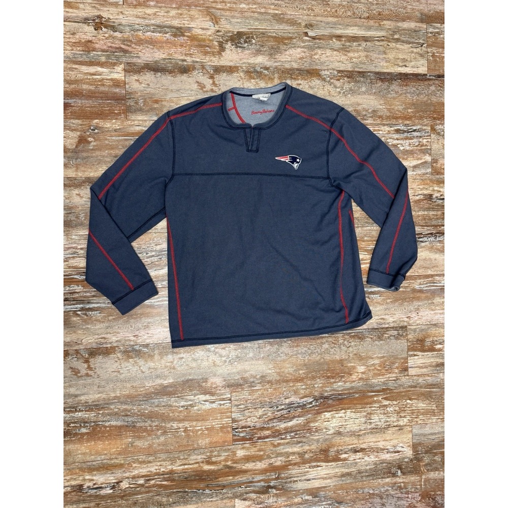 Mens Tommy Bahama New England Patriots Reversible Pull Over Sweater Size XL